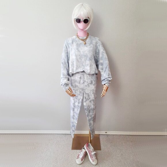 NWT YFB tie dye sweatshirt & sweatpants coordinated loungewear set, L - Picture 2 of 14